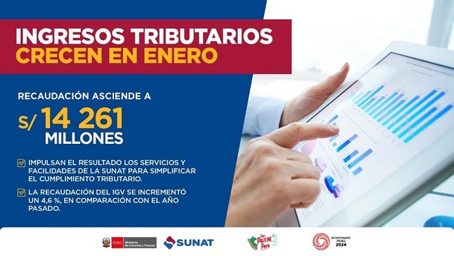 Luego de 10 meses de caídas consecutivas, se evidencia una mejora gracias a la gestión de la SUNAT y factores económicos.