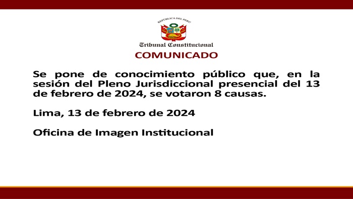 Comunicados 13-02-2023