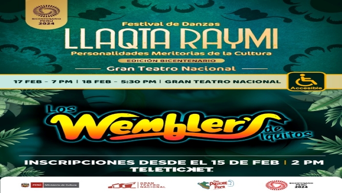 Ministerio de Cultura organiza conciertos gratuitos con Los Wemblers de Iquitos en el GTN