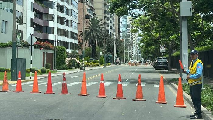 Cierre de la avenida Miró Quesada por trabajos de Sedapal 