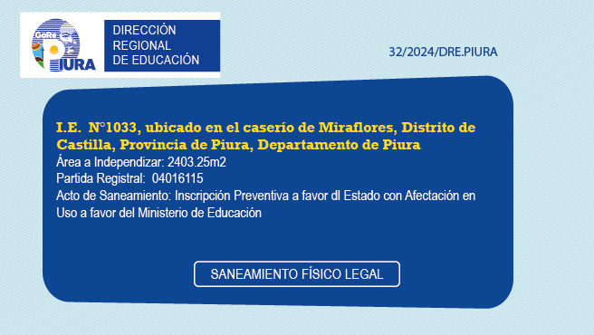 Comunicado N° 32-2024/DRE.PIURA