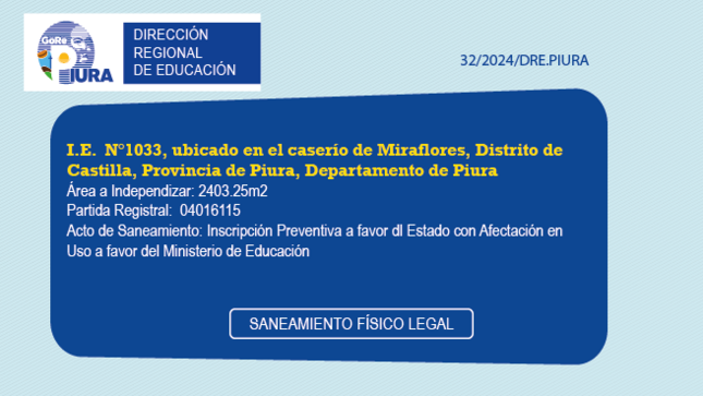 Comunicado N° 32-2024/DRE.PIURA