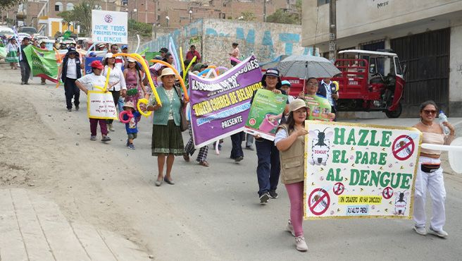Lurigancho-Chosica: Diris Lima este realiza pasacalle para concientizar la ciudadanía en la lucha contra el dengue