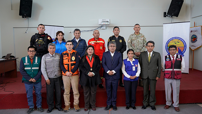 Presidenta de la Corte de Cusco participó en la primera reunión de la Plataforma Regional de Defensa Civil de la Región Cusco