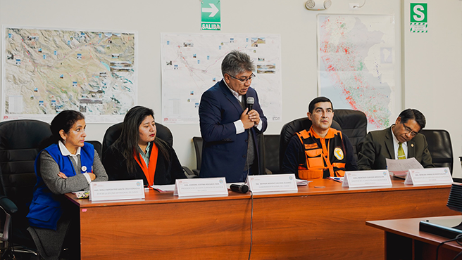 Presidenta de la Corte de Cusco participó en la primera reunión de la Plataforma Regional de Defensa Civil de la Región Cusco