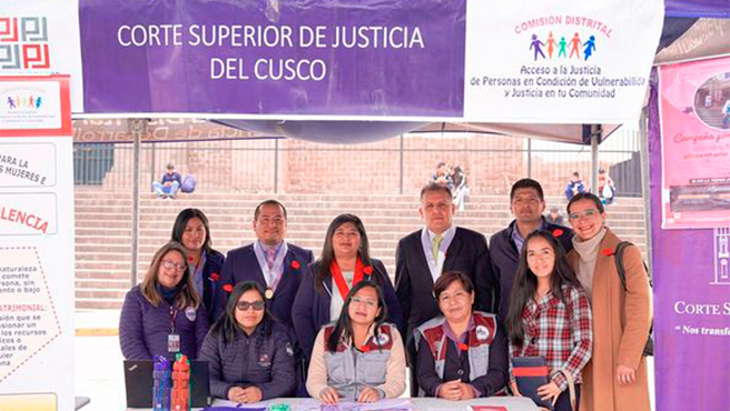 Corte Superior de Justicia Cusco participó de la Campaña de Orientación en protección de los derechos de la familia