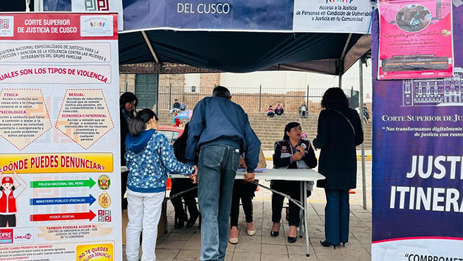 Corte Superior de Justicia Cusco participó de la Campaña de Orientación en protección de los derechos de la familia