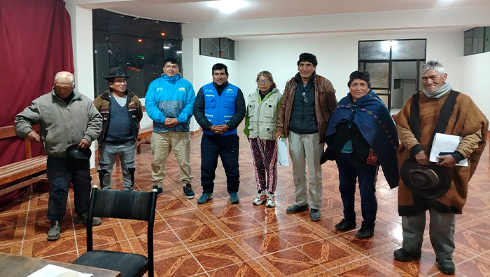 Reunión de CODISEC y la Plataforma de Defensa Civil en San Pedro de Laraos
