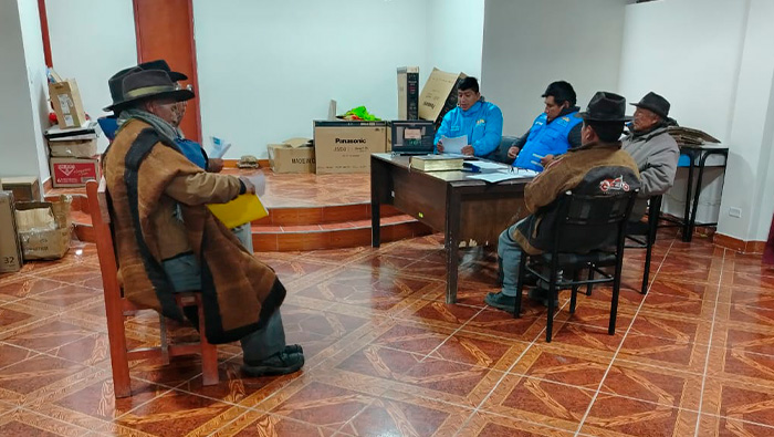 Reunión de CODISEC y la Plataforma de Defensa Civil en San Pedro de Laraos