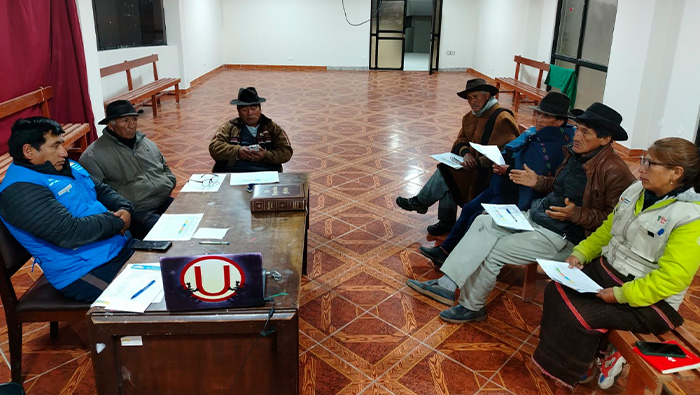 Reunión de CODISEC y la Plataforma de Defensa Civil en San Pedro de Laraos