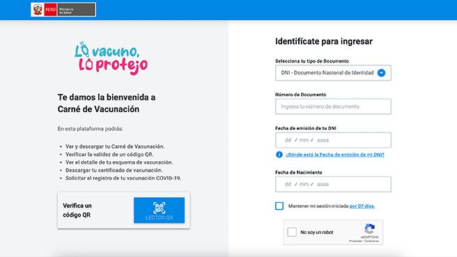 Carné digital “Lo vacuno, lo protejo” muestra las vacunas que recibió tu hijo e hija menor de 5 años