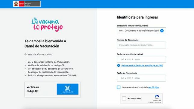Carné digital “Lo vacuno, lo protejo” muestra las vacunas que recibió tu hijo e hija menor de 5 años 
