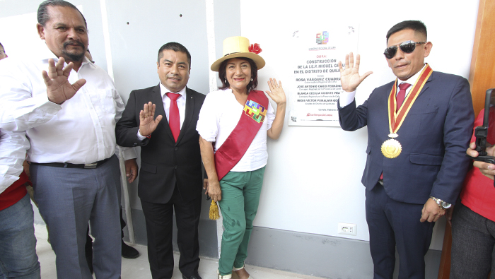 Comunidad educativa Miguel Grau estrena moderna infraestructura en Quilmaná - Cañete