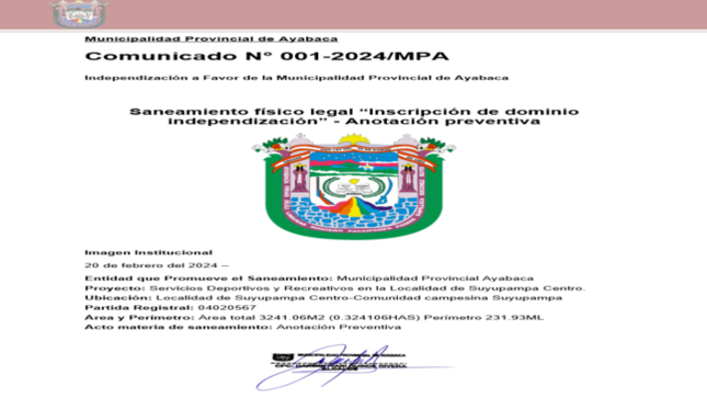 COMUNICADO 01