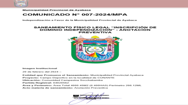 COMUNICADO 07