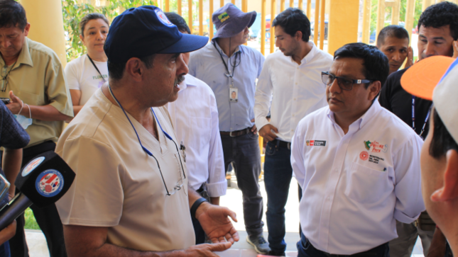 El director ejecutivo del nosocomio recibió a las autoridades, dirigiéndose luego al espacio donde el consorcio a cargo viene trabajando.