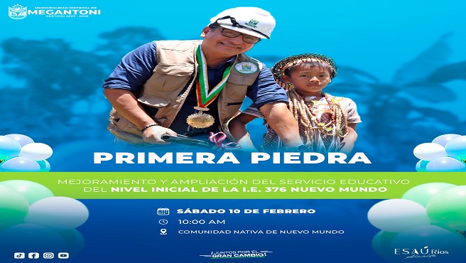 Puesta de primera piedra en CCNN Nuevo Mundo