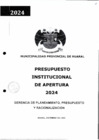 Vista preliminar de documento Presupuesto Institucional de Apertura 2024.