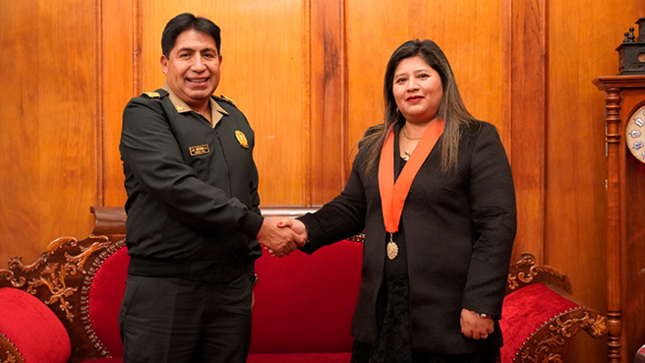 Presidenta de la Corte de Cusco reibió visita protocolar del Jefe de la Región Policial Cusco