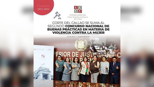Corte Superior del Callao se suma al Segundo Concurso Nacional de Buenas Prácticas en materia de violencia contra la mujer