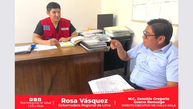 Reunión con el jefe de MicroRed Mala de la jurisdicción de la Red Integrada de Salud Chilca Mala.