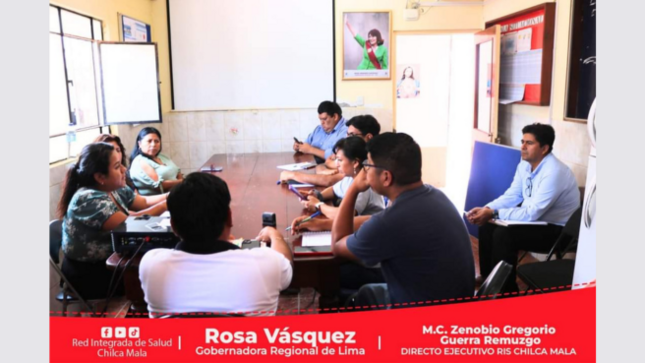 Titular de la RIS Chilca Mala lidera reunión con equipo de gestión