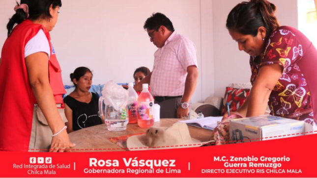 RIS Chilca Mala realiza visita domiciliaria para diagnóstico y tratamiento de paciente con dengue en Chilca Cañete. 