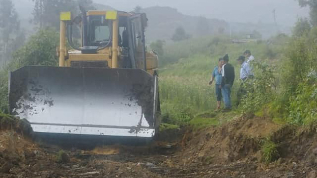 MPC inició la apertura de la vía carrozable en el sector Anasorco, en Colcabamba
