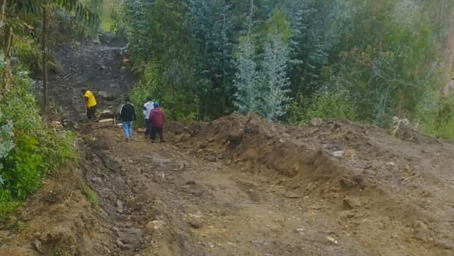 MPC inició la apertura de la vía carrozable en el sector Anasorco, en Colcabamba