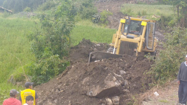 MPC inició la apertura de la vía carrozable en el sector Anasorco, en Colcabamba