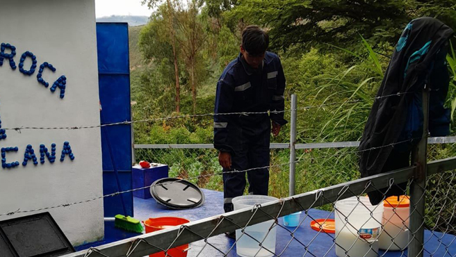 MPC Realiza limpieza y desinfección de los sistemas de agua en seis caseríos de la comuna