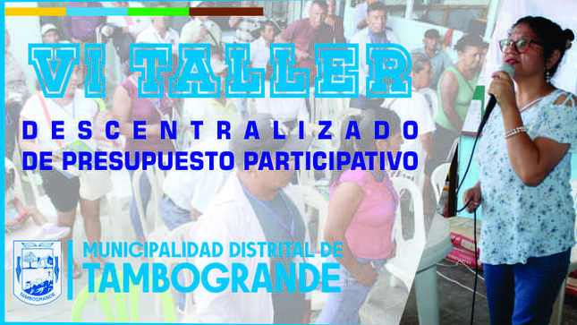 Con la finalidad de recopilar información sobre las necesidades más urgentes de cada zona y alcanzar el desarrollo sostenible del distrito, es que la gerencia de Planeamiento y Presupuesto y la oficina de Participación Ciudadana de la municipalidad de Tambogrande, continúan realizando los talleres descentralizados para el Presupuesto Participativo 2025.
En el VI taller realizado en el Centro Poblado de Palominos, los más de 20 agentes participantes de este sector lograron priorizar 2 obras en el sector educación como son: Mejoramiento del servicio de Educación Inicial en la I.E N° 727 Divino Niño Jesús del caserío Charan Coposo y la I.E N° 1559 del caserío Manco Cápac, los mimos que beneficiarán a más de 90 niños del nivel inicial, quienes podrán recibir su educación en mejores condiciones.
El alcalde de la municipalidad delegada Sr. Genaro Orozco Domínguez, agradeció el trabajo articulado que viene realizando la actual gestión liderada por el alcalde Segundo Meléndez y su equipo técnico de escuchar las necesidades de cada zona, así mismo agradeció a su población por llegar a un consenso y dar prioridad a la educación, que es un eje prioritario para el desarrollo integral de los pueblos.
Cabe indicar que en el transcurso de los días se continuará realizando estos talleres tanto en la zona urbana como rural. Pues con esta iniciativa se busca generar espacios de participación, donde la sociedad civil y representantes de instituciones privadas de manera democrática proyecten obras en beneficio de todo el distrito.
#ConstruyendoElVerdaderoCambio 
#GestiónMeléndez