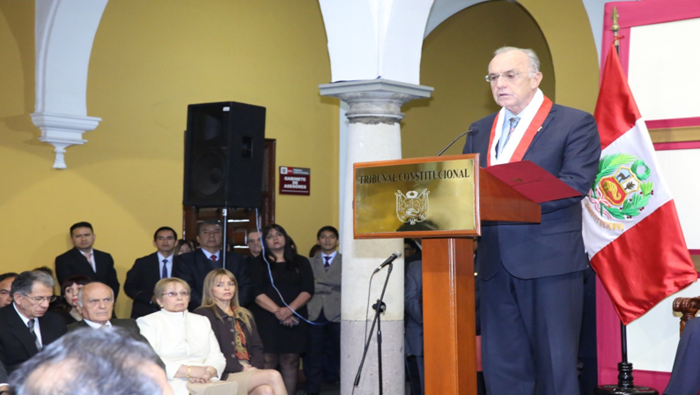 Juramentación del magistrado Augusto Ferrero