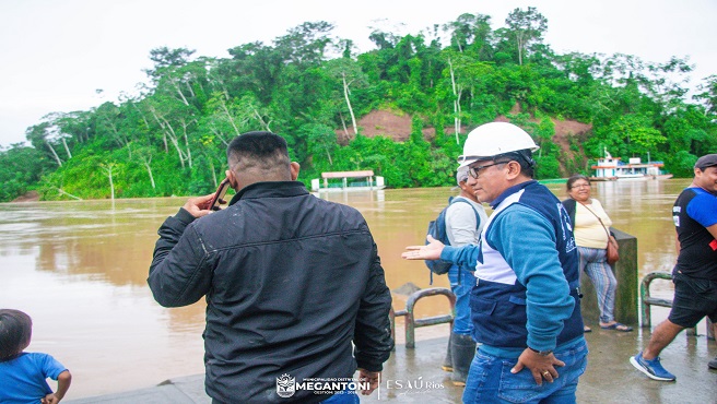 Alcalde de Megantoni lidera Plan de Contingencia ante aumento de caudal en el rรญo Urubamba