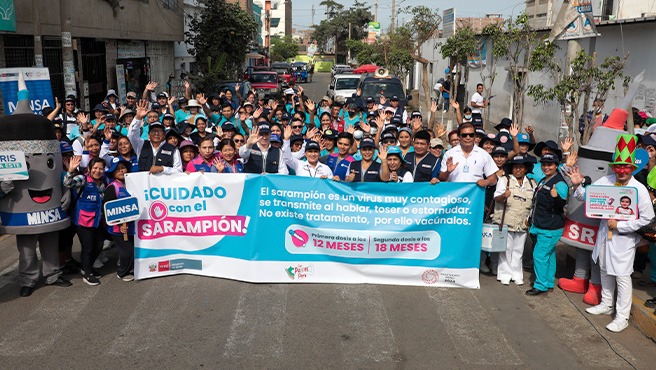 Ate: Minsa intensifica vacunación contra el sarampión para proteger a niñas y niños menores de 5 años