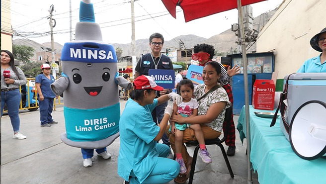 Minsa y Municipio de San Juan de Lurigancho suman esfuerzos para jornada de vacunación contra el sarampión