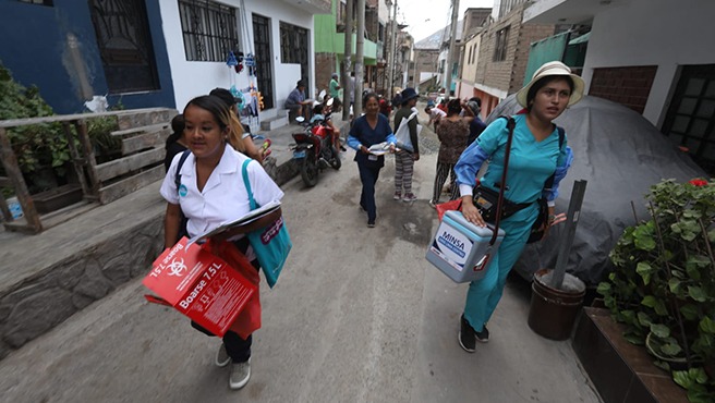 Minsa y Municipio de San Juan de Lurigancho suman esfuerzos para jornada de vacunación contra el sarampión