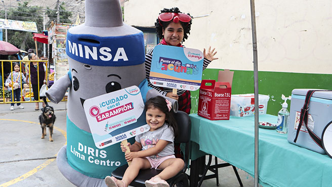 Foto 1 de Minsa y Municipio de San Juan de Lurigancho suman esfuerzos para jornada de vacunación contra el sarampión 