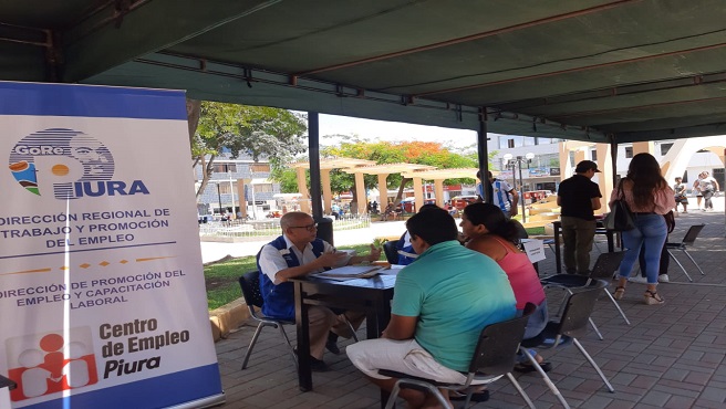 DRTPE Piura participó en la Feria Laboral y de Servicios Bellavista 2024 organizada por la Gerencia Regional de Desarrollo Social del Gobierno Regional Piura.