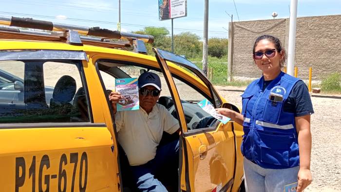 GORE Piura promueve mensajes claves de prevención contra siniestros viales y dengue