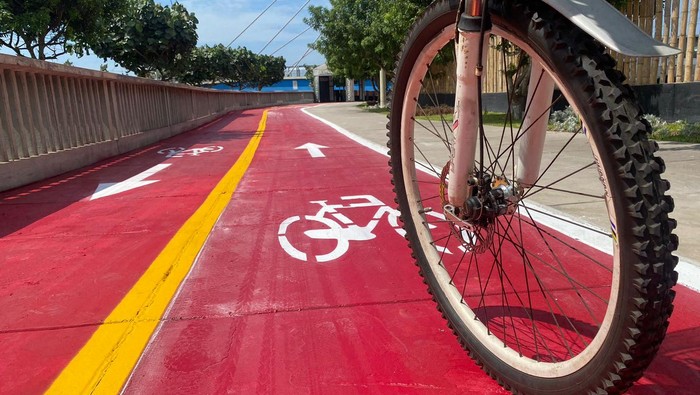 ruta ciclista y peatonal entre Av. Pérez Araníbar y Puente de la Amistad