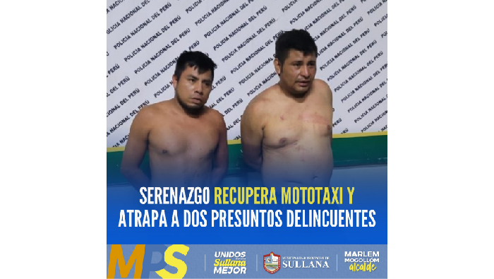 Serenazgo recupera mototaxi