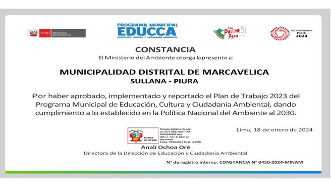 Municipalidad Cumplió Metas Del Plan Educca.