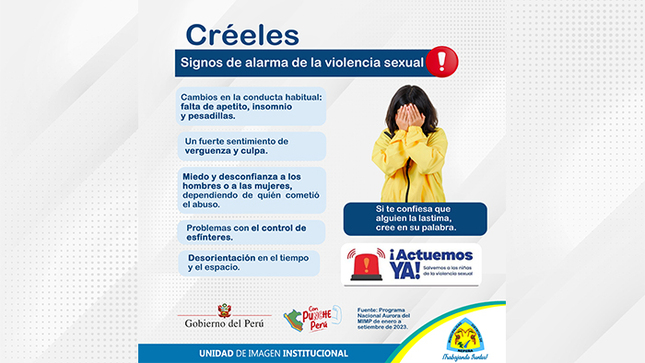 "Presta atención a las señales de alerta"
