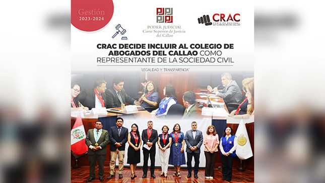 Comisión Regional Anticorrupción incluirá al Colegio de Abogados del Callao como representante de la sociedad civil