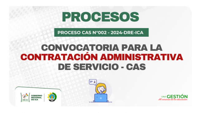 Convocatoria para la contratación administrativa de servicios - CAS