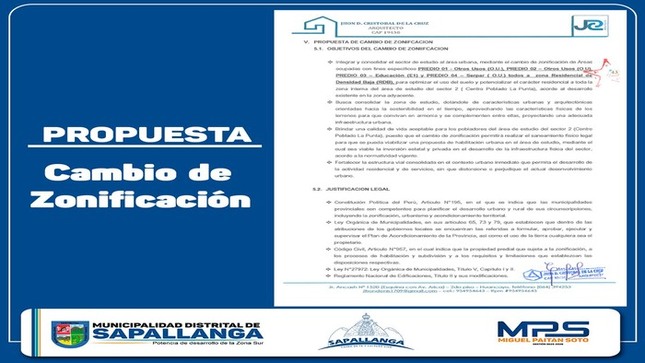 Procedimiento de Modificación de Zonificación