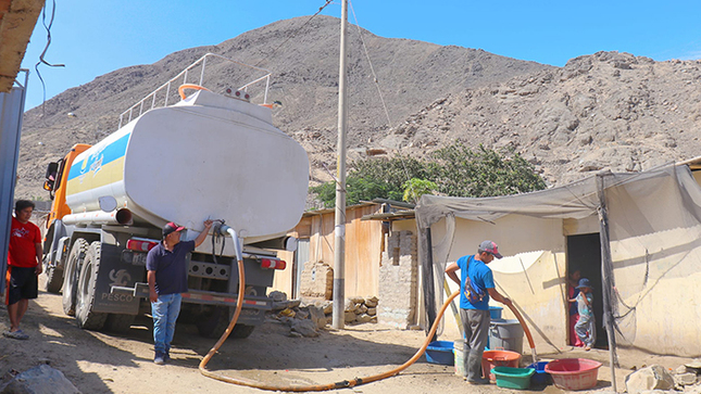 Se abasteció de agua potable a las familias del C.P. San Jacinto 