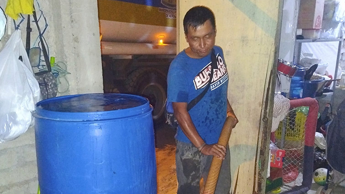 Se abasteció de agua potable a las familias del C.P. San Jacinto