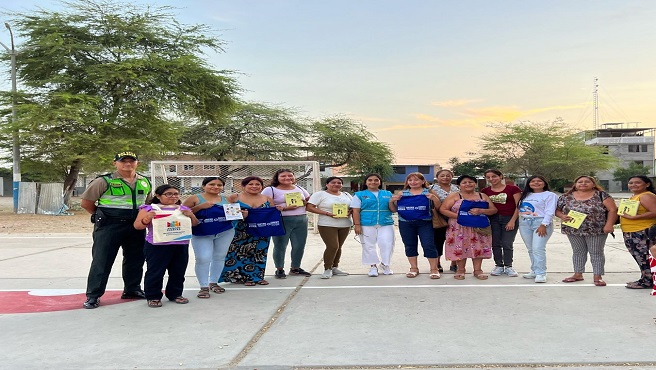 DRTPE Piura articuló reunión con programa Barrio Seguro para realizar un taller vivencial sobre trabajo infantil con las madres de familia del AA.HH. José Olaya.